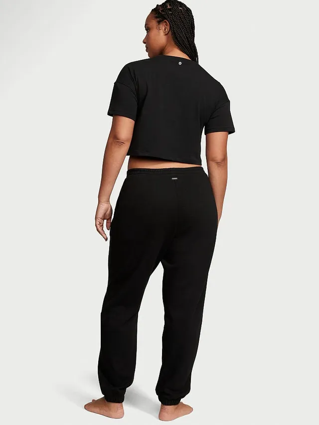 Cotton High-Rise Fleece Mid Rise Lounge Pants