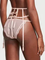 Rosebud Embroidery Garter Belt