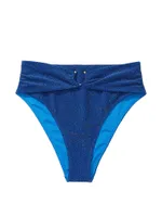 Shimmer High-Waist Cheeky Bikini Bottom