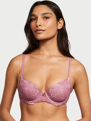 Lightly Lined Lace-Cup Demi Bra