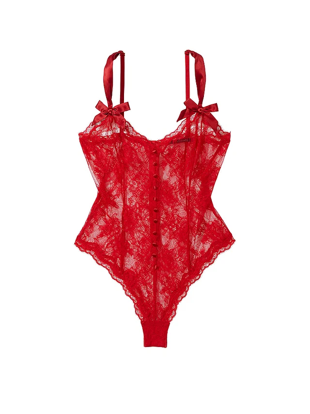 VS Archives Rose Lace Cropped Corset Set