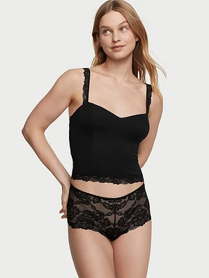 Modal & Lace Cropped Cami Set