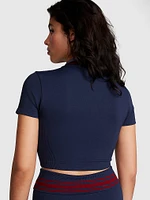 Soft Seamless Polo Cropped Tee