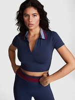 Soft Seamless Polo Cropped Tee