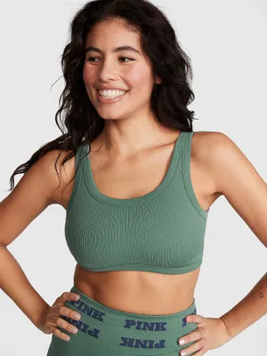 Forever 21 Women's Organically Grown Cotton Triangle Bralette in Mimosa  Small