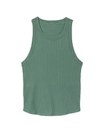 High-Neck Ribbed Tank