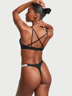 Shine Strap Thong Bikini Bottom