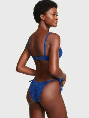 Shimmer Side-Tie Brazilian Bikini Bottom