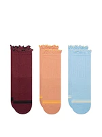 3-Pack Ruffle Ankle Socks