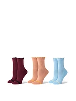 3-Pack Ruffle Ankle Socks