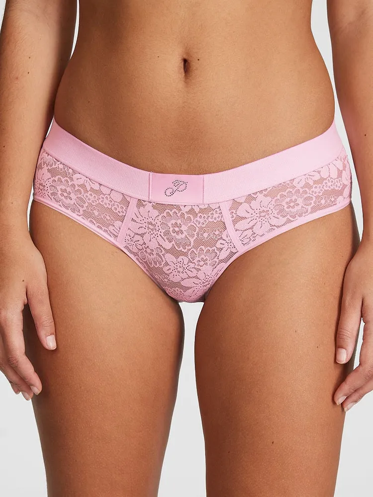 Wink Lace-Trim Strappy Thong Panty