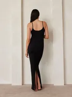 Sculpting Rib Knit Maxi Dress