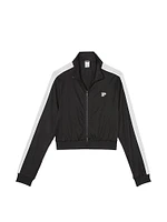 Mesh Tech Cropped Full-Zip Jacket