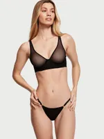 Icon Mesh Longline Plunge Bra