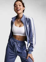 Mesh Tech Cropped Full-Zip Jacket