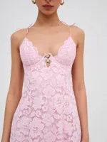 Creamsicle Lace Slip Dress