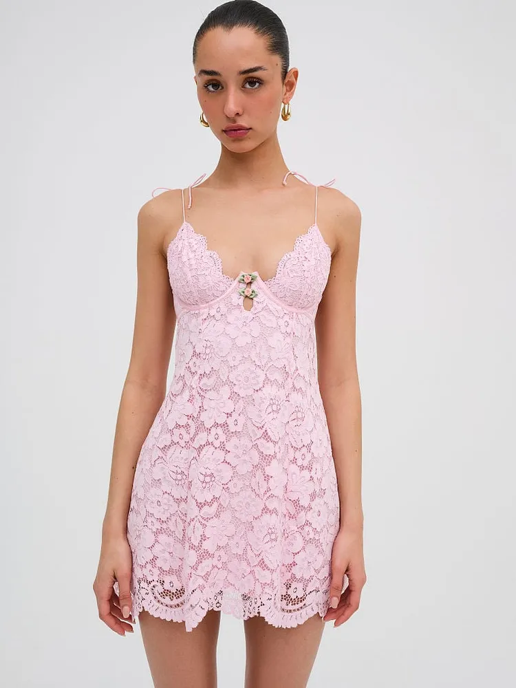 Vs Creamsicle Lace Slip Dress