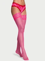 Icon Logo Fishnet Thigh Highs