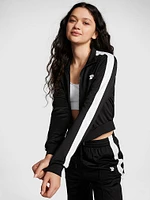 Mesh Tech Cropped Full-Zip Jacket