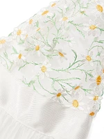 Daisy Chain Embroidery Pleated Babydoll Set