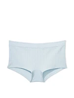 Logo Cotton Lace-Waist Boyshort Panty