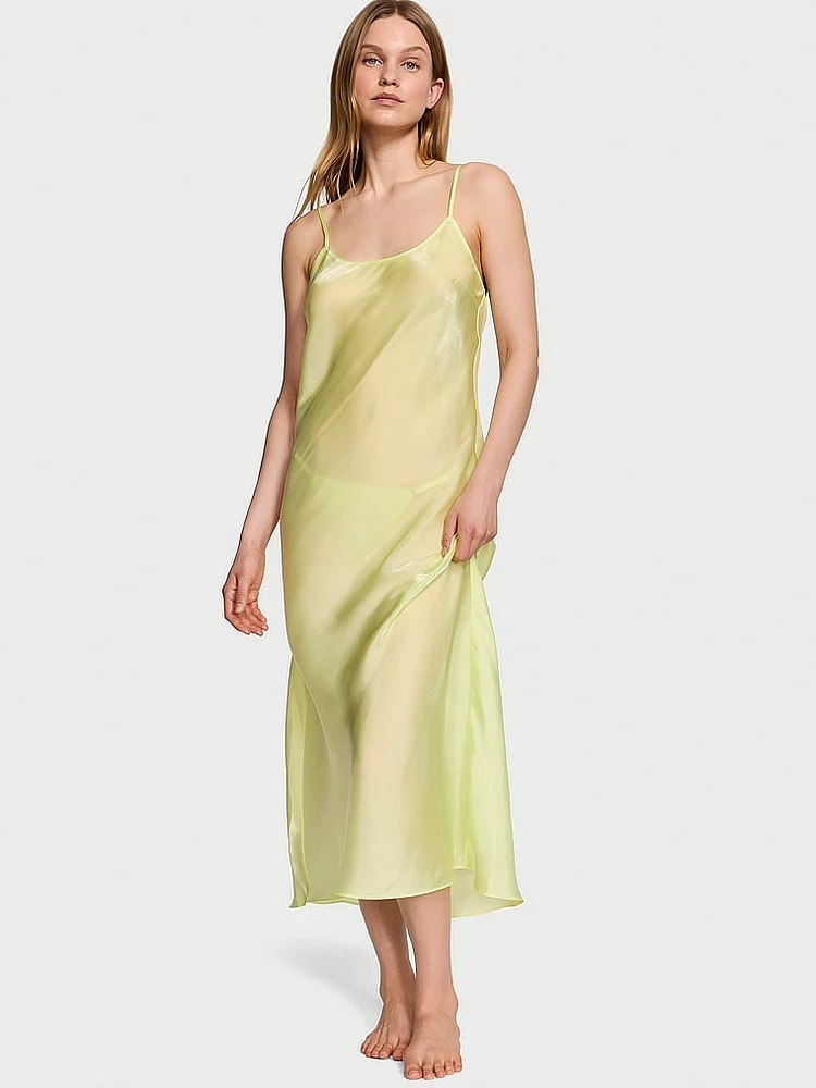 Organza Midi Slip Dress