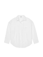 Cotton Poplin Oversized Button-Down Sleepshirt