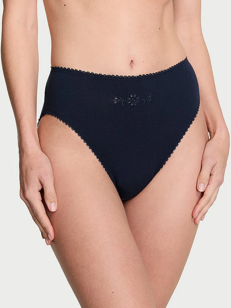 Stretch Cotton High-Leg Brief Panty