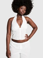 Gabriela Eyelet Halter Top