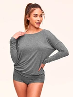 Lyanna Long-Sleeve Top + Short Sleep Set