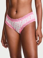 Cotton Heart-Trim Cheeky Panty