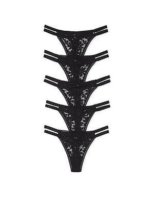 5-Pack Lace Strappy Thong Panties