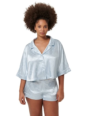 Helene Luxury Satin Short Pajama Set