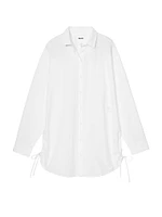 Cotton Poplin Cover-Up Shirt