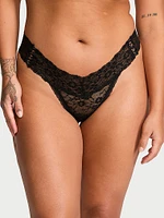 Lace-Up Lace Thong Panty