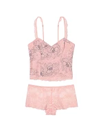 Modal & Lace Cropped Cami Set