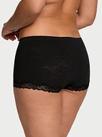 Seamless Lace-Trim Boyshort Panty