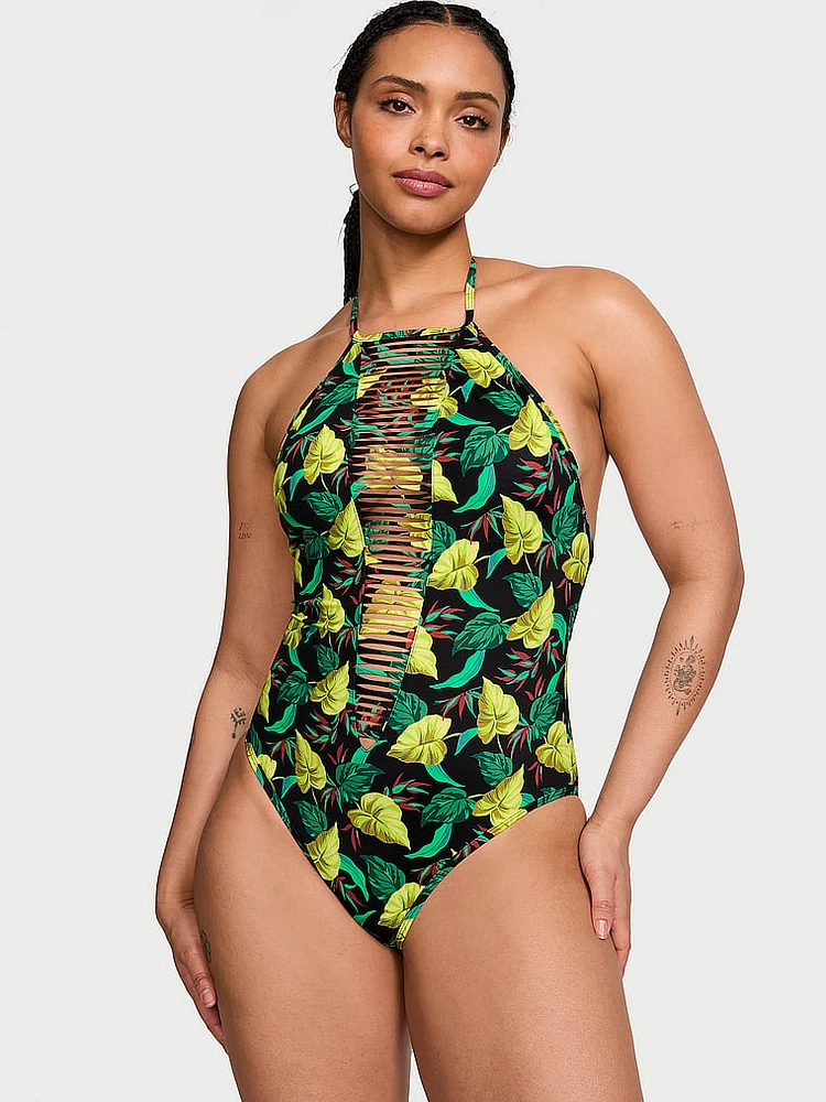 VS Archives Swim Strappy High-Neck One-Piece Swimsuit
