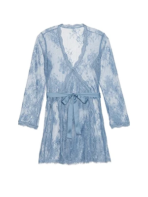 Fishnet Floral Mesh Lace Robe