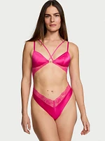 Satin & Lace Triangle Teddy