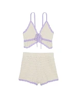 Crochet Butterfly Top and Shorts Set