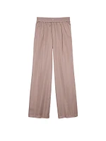 Lux Glossy Sport Wide-Leg Pants