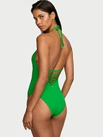 VS Archives Swim Strappy High-Neck One-Piece Swimsuit