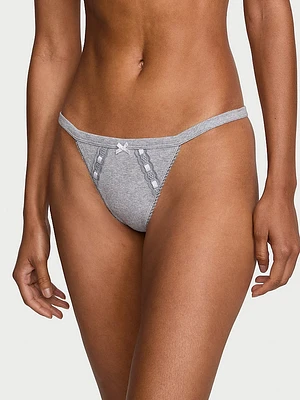 Stretch Cotton V-String Panty