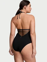 VS Archives Swim Strappy High-Neck One-Piece Swimsuit