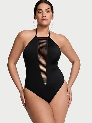 New Style! VS Archives Swim Strappy High-Neck One-Piece Swimsuit