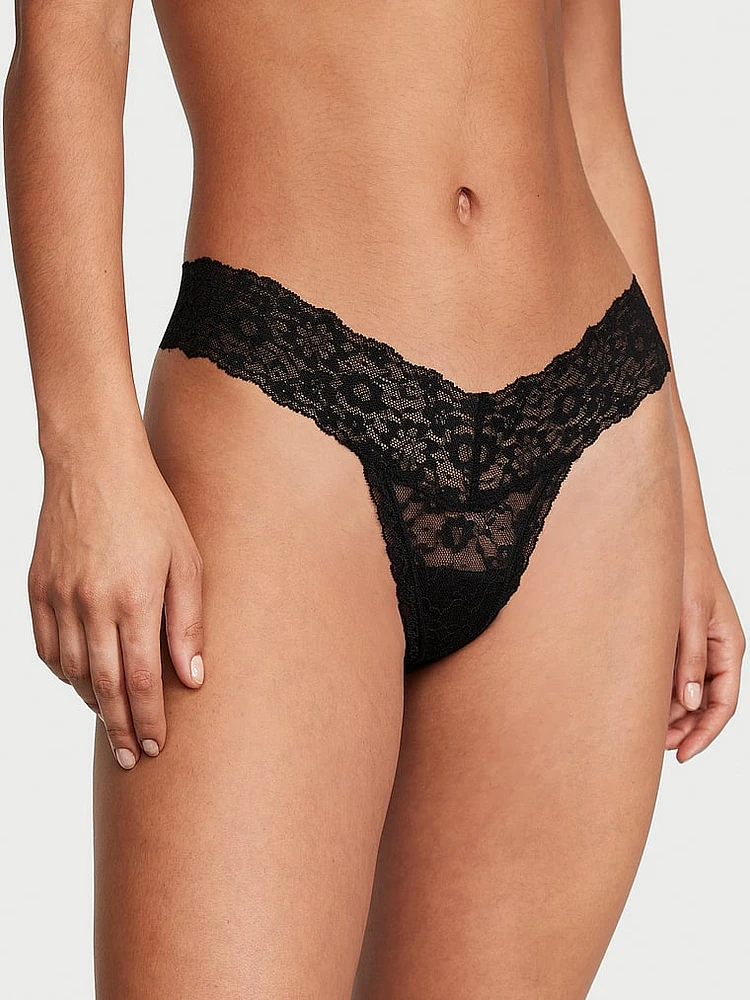 Lace-Up Lace Thong Panty