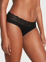 Lace-Waist Cotton Hiphugger Panty