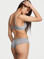 Lace-Waist Cotton Cheeky Panty