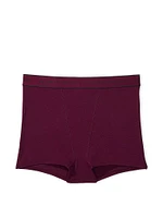 Logo Cotton Lace High-Waist Boyshort Panty